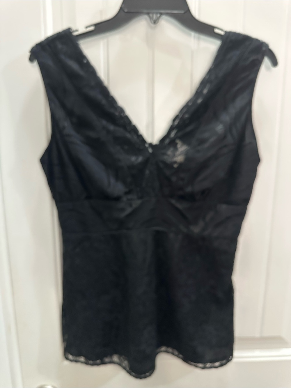 ECI Black Lace Trim Camisole size 6